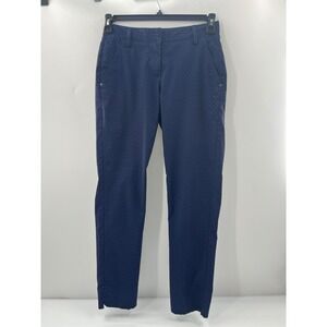 Puma Golf Pants Womens 0 Navy Blue Polka Dot Tapered Performance Trousers